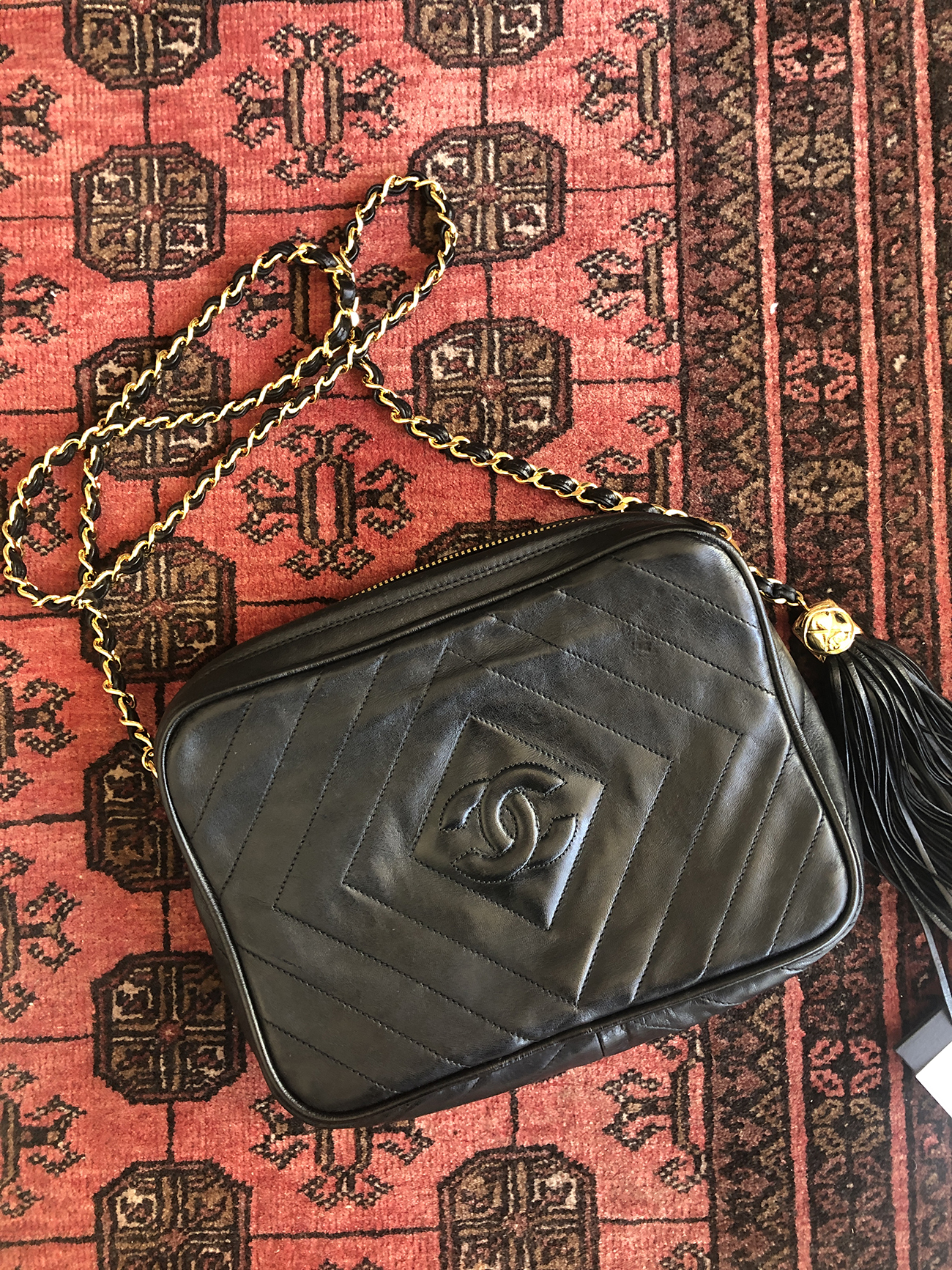 Authentic Vintage Chanel Bag Genuine Leather 